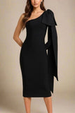 Lela Long Sleeve Bandage Midi Dress Classic Black