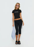 Read Receipts Graphic Baby Tee Black