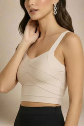 Jay Bandage Crop Top Cream