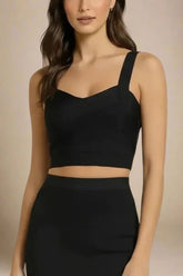 Jay Bandage Crop Top Classic Black