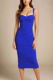 Heidi Bandage Midi Dress Royal Blue