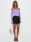Feel A Way Off Shoulder Bodysuit Lilac