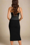 Abigail Bodycon Midi Dress Classic Black