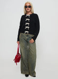 Rosalee Cardigan Black White