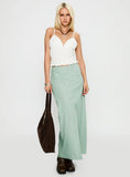 Macadamia Maxi Skirt Green White