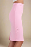 Pencil High Waist Bandage Knee Length Skirt Blush Pink