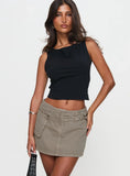 Paltrow Cargo Mini Skort Washed Brown Tall