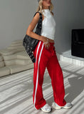Keli Track Pants Red White