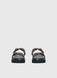 Ma Belle Sandals Contrast Stitch Chocolate