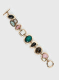 Jazlyn Stone Bracelet Gold Pink
