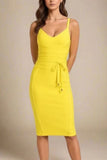 Bek Bandage Dress Sun Yellow