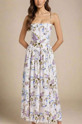 Tasmin Midi Dress White Floral