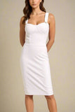 Kate Bandage Dress White Pearl