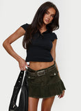 Dapperton Mini Skirt Dark Green