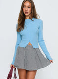 Sohogirl Flowy Mini Skirt Black White Gingham