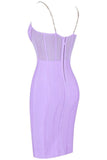 Leah Bodycon Dress Violet Purple