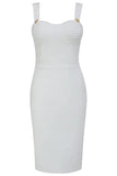 Kate Bandage Dress White Pearl Sale