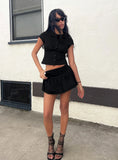 Sweet Treat Button Up Set Black