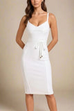 Bek Bandage Dress White Pearl