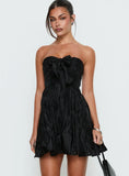 Loulani Strapless Mini Dress Black