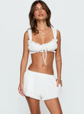 Midnight Sugar Frill Shorts White