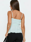 Rosecliff Ruched Longline Top Mint
