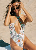 Fern One Piece Blue Pink Floral