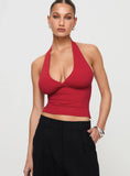 Whimsy Halter Top Red