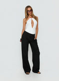 Zalyra Cut Out Bodysuit White
