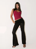 Gogo Lace Flare Pants Black