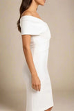 Bea Bandage Dress White Pearl