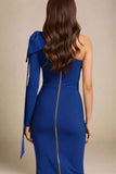 Lela Long Sleeve Bandage Midi Dress Royal Blue