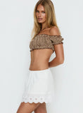 Ode To Love Mini Skort White