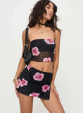 Corella Set Black Pink Floral