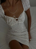 Natalina Mini Dress White Red