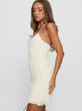 Mianna Halter Mini Dress Cream