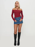 Nicolina Low Rise Denim Mini Skirt Light Wash Petite
