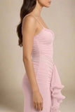 Noah Bodycon Wrap Midi Dress Dusty Pink