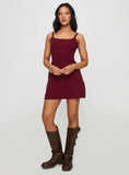 Baseline Rib Mini Dress Red