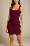 Cindy Bandage Mini Dress Red Wine