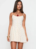 Toulouse Mini Dress Cream Floral