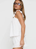 Santabelle Frill Top White