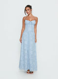 Members Only Maxi Dress Blue Burnout