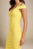Sia Bandage Dress Sun Yellow