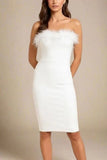 Erin Bandage Dress White Pearl