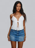 Paulette Denim Mini Skirt Light Wash