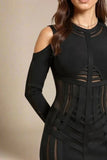 Amelia Long Sleeve Bandage Dress Classic Black