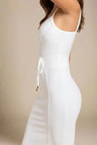 Bek Bandage Dress White Pearl