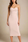 Miles Bodycon Midi Dress Nude