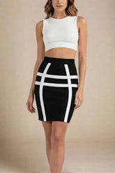 Suki High Waist Bandage Mini Skirt Classic Black